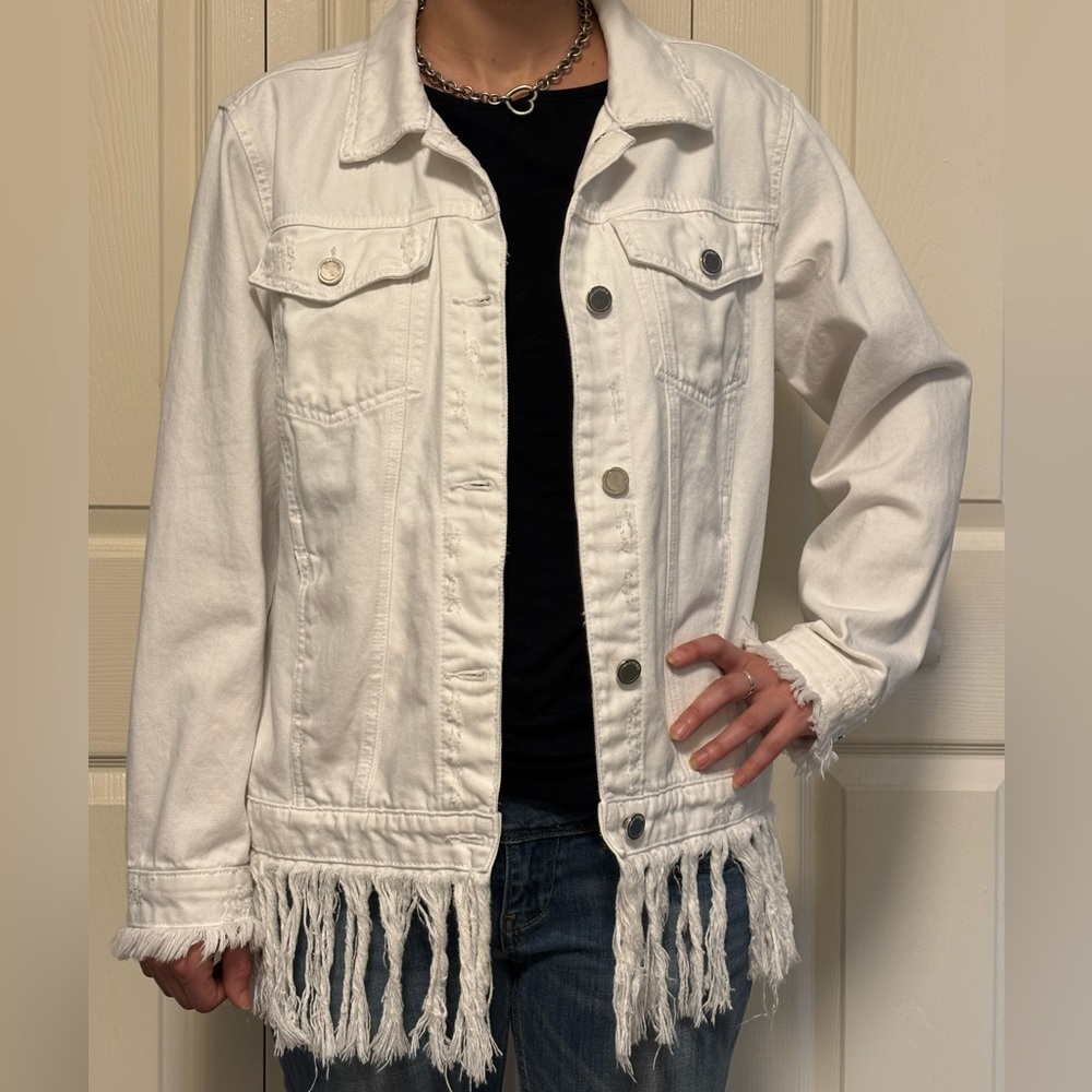 BLANKNYC White Denim Jacket